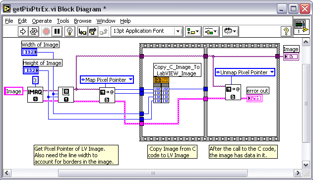 Imaq Getimagepixelptr Example Ni Vision 2019 For Labview Help National Instruments 2376