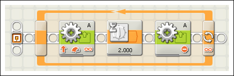 LEGO MINDSTORMS NXT infinite loop program